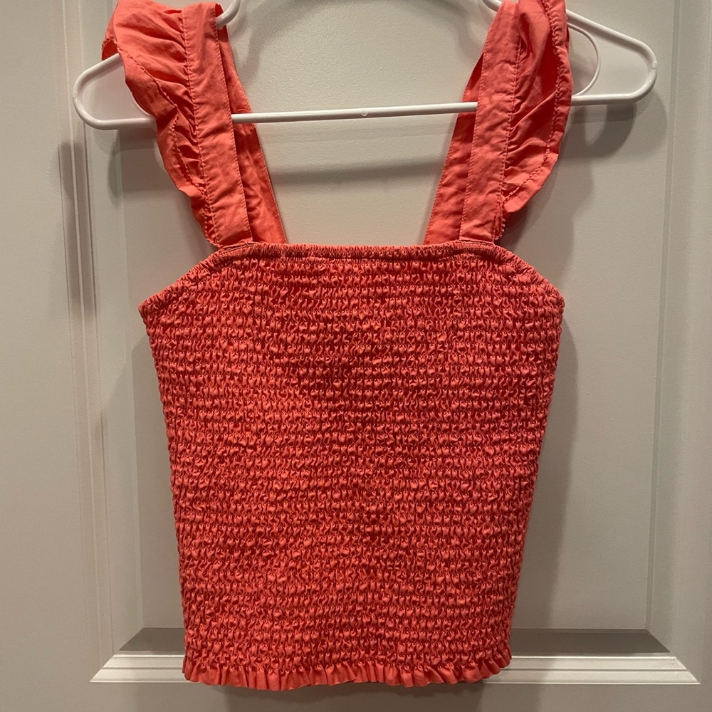 Old Navy Women's Tangerine Smocked Top